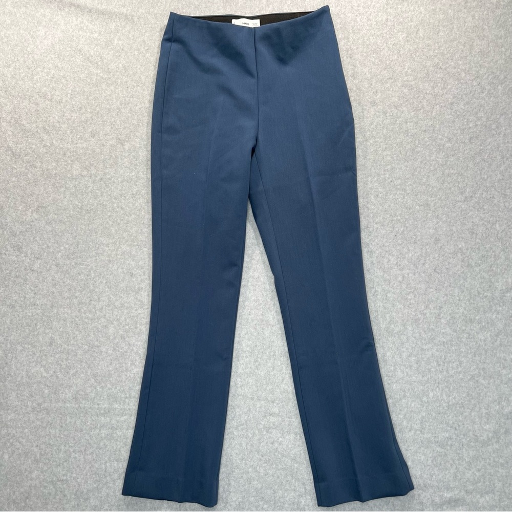 Mango Mng high waisted straight leg blue gray small